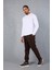 Milos Relax Fit Örme Kaşe Kumaş Fermuarlı Beli Lastikli Jogger Erkek Pantolon - Kahve 7