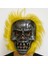 Wild Skull - Metalik Renk Kafatası Sarı Saçlı İskelet Maske 1