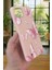 Realme C11 - Pembe Kelebek Desenli Silikon Darbe Emici Klasik Korumalı Rubber Kılıf 3