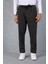 Milos Relax Fit Örme Kaşe Kumaş Fermuarlı Beli Lastikli Jogger Erkek Pantolon - Füme 1