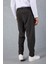 Milos Relax Fit Örme Kaşe Kumaş Fermuarlı Beli Lastikli Jogger Erkek Pantolon - Füme 5