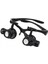 Gözlük Modeli 10X 15X 20X 25X Lens 2 Led Işıklı Büyüteç 9892G 4