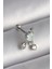 316L Çelik Gümüş Renk Beyaz Minelik Kalp Sallantı Zirkon Taş Detay Tragus Piercing - TJ-PR1229 1