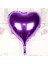Kalp Uçan Balon Folyo Mor 80 cm 32 inç 1