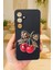Samsung Galaxy S24FE Uyumlu Kiraz Leopar Fiyonk Desenli Silikon Darbe Emici Rubber Kılıf 2