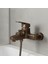 Premium Bronz 0250BR Aç Kapa Banyo Bataryası Duvar Tipi Modern Sıcak Soğuk Ayarlı Armatür 4