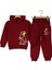 BeU Kids ATA30662.0 Erkek Çocuk 2 Iplik Şardonlu Bordo Eşofman Takımı 1