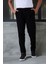 Roy Regular Fit Beli Lastikli Fitilli Kadife Kumaş Fermuarlı Jogger Erkek pantolon - Siyah 1