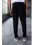 Roy Regular Fit Beli Lastikli Fitilli Kadife Kumaş Fermuarlı Jogger Erkek pantolon - Siyah 6