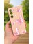 Samsung Galaxy A35 - Pembe Kelebek Desenli Silikon Darbe Emici Klasik Korumalı Rubber Kılıf 1