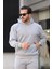 Erkek Rahat Oversize 3 Iplik Pamuklu Şardonlu Kanguru Cep Kapşonlu Sweatshirt 1