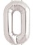 Gümüş Rengi Folyo Rakam Balon 1 Metre 1