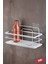 Yapışkanlı Ayarlanabilir Tekli Banyo Duş Rafı – Paslanmaz Kristal Şampuanlık (Yapıştır/vidala) Beyaz - Lş-01 - Bb 1