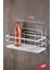 Yapışkanlı Ayarlanabilir Tekli Banyo Duş Rafı – Paslanmaz Kristal Şampuanlık (Yapıştır/vidala) Beyaz - Lş-01 - Bb 3