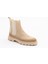 Erkek Kalın Tabanlı Tümyüz Lastikli Bot Bej Nubuk Deri 3