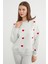 3 Iplik Kalp Nakışlı Oversize Sweatshirt 4