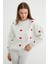 3 Iplik Kalp Nakışlı Oversize Sweatshirt 5