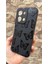 Redmi 15C Uyumlu Siyah Kelebek Desenli Silikon Darbe Emici Klasik Korumalı Rubber Kılıf 2