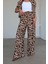 Leopar Desen Çıtçıtlı Ceket Pantolon Takım 4