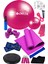14 Lü Pilates Topu Seti Plates Minderi 1 kg Dambıl Aerobik Band Twister Disk El Ayak Ağırlığı 1