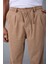 Roy Regular Fit Beli Lastikli Fitilli Kadife Kumaş Fermuarlı Jogger Erkek pantolon - Bej 2