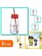Pipetli Su ve Süt Şişesi Cam 250 ml + Tedy Pipetli Çocuk Içecek Bardağı 300 ml - 2li Set A1B2C 1