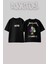 Metallica 18 Tasarım Sırt Baskılı Pamuk Siyah Oversize T-Shirt 1