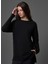 Bisiklet Yaka Düz Siyah Kadın Tunik M1MZ1030240013 3