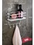 4 Kancalı Yapışkanlı Ayarlanabilir Banyo Duş Rafı – Paslanmaz Kristal Şampuanlık (Yapıştır/vidala) Beyaz - Lş-01 - Bbbk 3