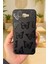 Samsung Galaxy J7 Prime Uyumlu Siyah Kelebek Desenli Silikon Darbe Emici Rubber Kılıf 2