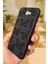 Samsung Galaxy J7 Prime Uyumlu Siyah Kelebek Desenli Silikon Darbe Emici Rubber Kılıf 4