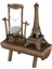 Dekoratif Eyfel Kulesi ve Kum Saati Vintage Tarzı Masa Süsü Biblo - MCT8849-4932 2