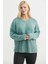 Oversize Yumuşak Dokulu Triko Kazak - Mint 2