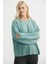 Oversize Yumuşak Dokulu Triko Kazak - Mint 3