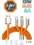 “120W 3’ü 1 Arada Hızlı Şarj Kablosu | 6A Akım – Type-C, Lightning, Micro USB Uyumlu – LED Gösterge, Dayanıklı Çinko Alaşım 1