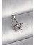 316L Çelik Gümüş Renk Zirkon Taşlı Yıldız Model Tragus Piercing - TJ-PR1297 1
