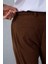 Roy Regular Fit Beli Lastikli Fitilli Kadife Kumaş Fermuarlı Jogger Erkek pantolon - Kahve 7