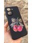 Redmi A5 Uyumlu Kirazlı Leopar Fiyonk Desenli Silikon Darbe Emici Klasik Korumalı Rubber Kılıf 3