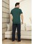 Erkek %100 Pamuk Pijama Takımı -3 Düğmeli-Robalı 12383 3
