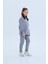 Kız Çocuk Şardonlu Dalgıç Kumaş Eşofman Takımı (Sweatshirt + Tayt) 1