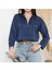 Esnek Kumaş Fermuar Detaylı Kadın Crop Top Sweatshirt 4