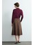 Moda Tutkusu Süet Midi Etek Kahve 127M2273000 5