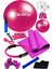13 Lü Pilates Topu Seti Plates Minderi 1 kg Dambıl Aerobik Latex Band Pilates Çemberi Set 4