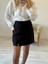 Yırtmaçlı Siyah Şort-Etek 3