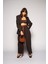 Kadın Kahverengi Basene Oturan Oversize Blazer 1