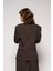 Kadın Kahverengi Basene Oturan Oversize Blazer 3