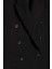 Kadın Siyah Basene Oturan Oversize Blazer 5
