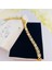 Kadın Bileklik V Model Bileklik Taşlı Vip Seri 14AYAR Gold 19 cm 6