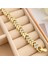 Kadın Bileklik V Model Bileklik Taşlı Vip Seri 14AYAR Gold 19 cm 7