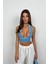 Çizgili Boyun Bağlamalı Crop 4